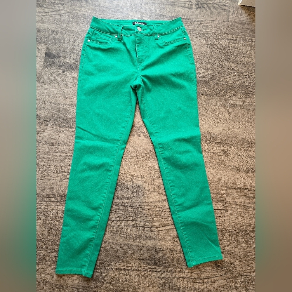 D Jeans Kelly Green Skinny Jeans Sz 6